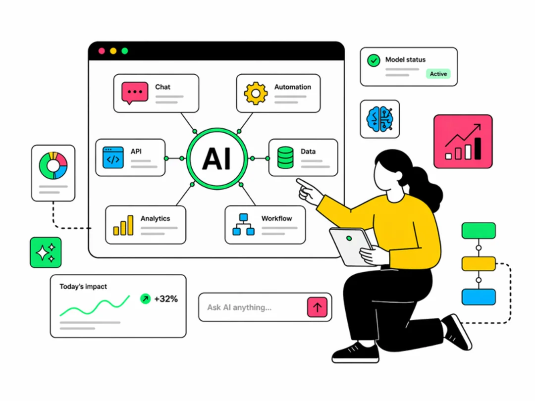 AI building and training illustration
