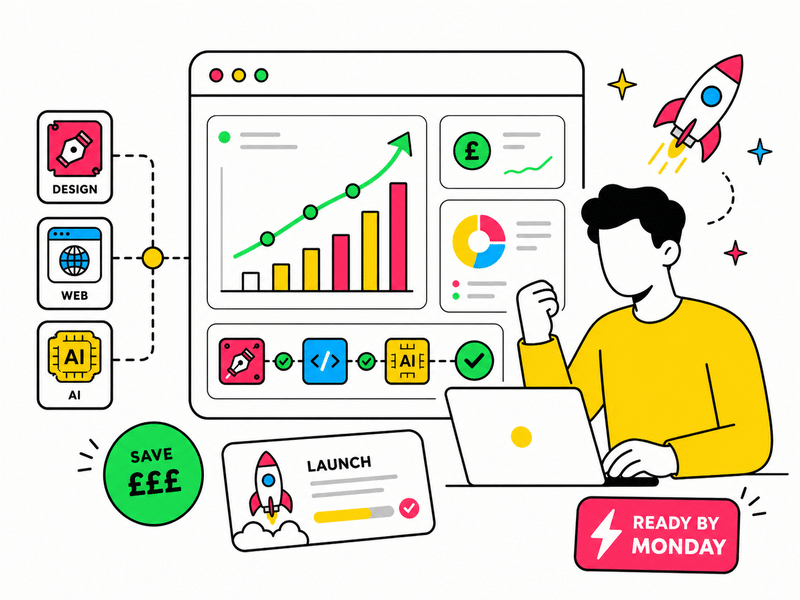 Helmflux design, web and AI team for startups