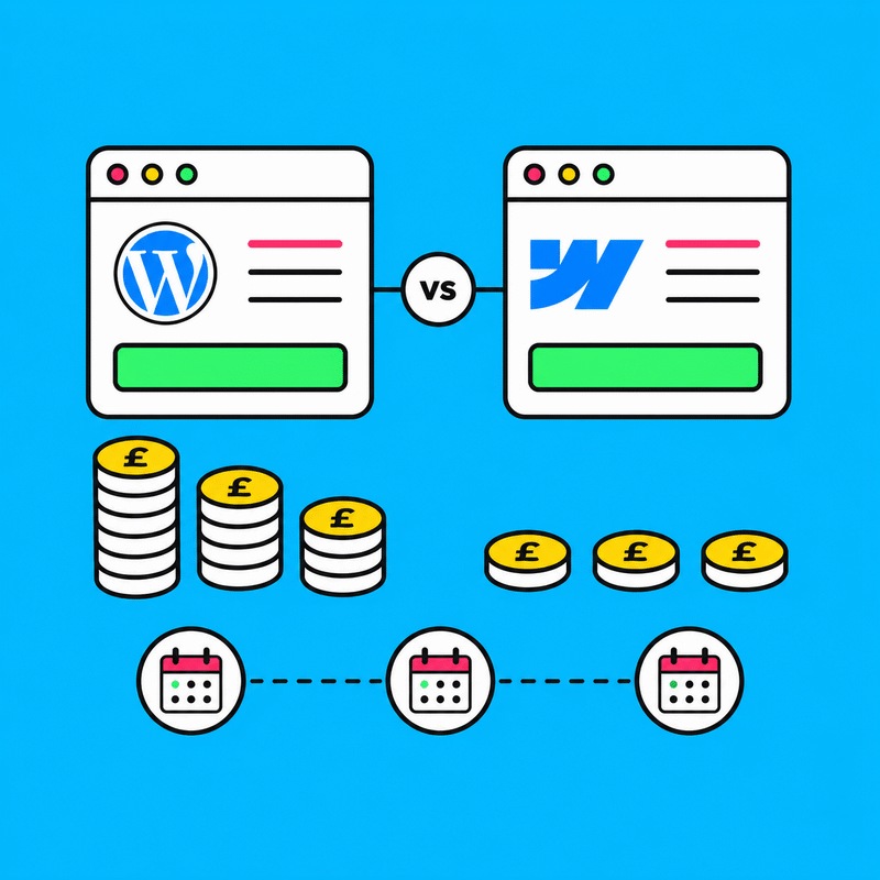 WordPress vs Webflow in 2026: total cost of ownership over 3 years